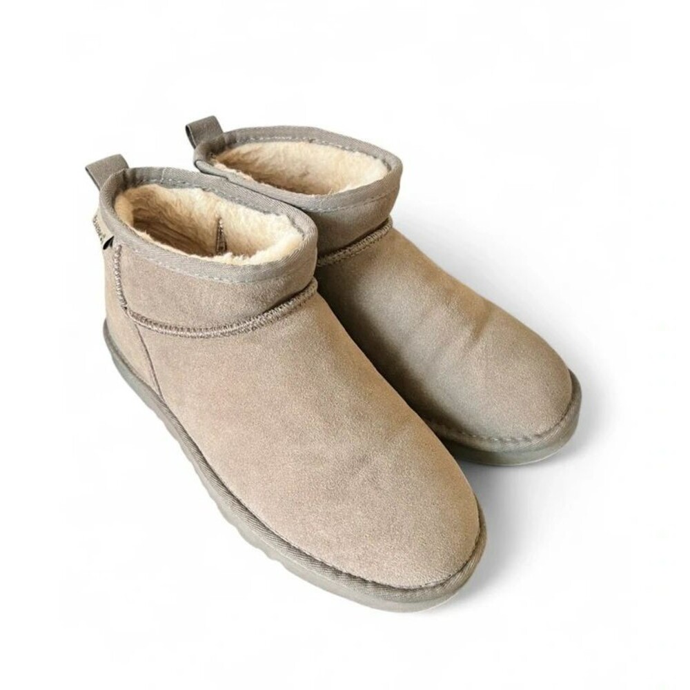 Bearpaw Short Shearling and Suede Boots